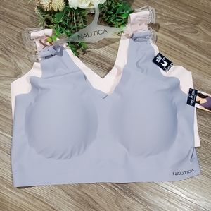 New Nautica 2pk no show laser cut lounge bras